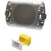 TOT ELECTRIC Diffusore audio sonoro da incasso per scatola cassetta 503 a parete altoparlante argento placca living light incluso LN4703 per amplificatore