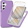 RonRun Cover Samsung Galaxy A26 5G Transparent Case con Protezione per Schermo Incorporata, Trasparente AntiGraffio Antiurto Doppia Protettiva Custodia per Samsung Galaxy A26 5G - Viola