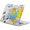 HLAAJJX Custodia per Macbook Air 13 pollici M4 M3 M2 2025 2024 2022 (A2681 A3113 A3240),Caso Duro Protection Cover in Plastica per Apple Macbook Air 13,6 Case,Cervello Creativo