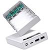 Hero-s - Custodia per batteria fai da te, 5 x 18650, con display LCD staccabile, scatola esterna senza batteria, protezione per power bank, resistente all'usura e durevole