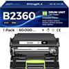 KingKJ Unità tamburo B2360 KVK63 (non toner) 1 confezione di ricambio per Dell B2360 KVK63 Image-Drum compatibile con Dell B2360 B2360d B2360dn B3460dn B3465dn B3465dnf S2830 S2830dn Stampante laser