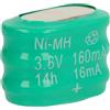 vhbw NiMH Batteria a bottone di ricambio tipo 3/V150H 150mAh 3,6V compatibile con batterie compatibile con modellismo, luci solari ecc.