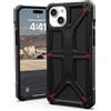 URBAN ARMOR GEAR UAG - Custodia protettiva compatibile con iPhone 15 Plus da 6,7 pollici, in kevlar Monarch nera, robusta, resistente, di grado militare, testata contro le cadute