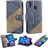 Oujietong PT Custodia per Huawei Honor 8X JSN-L11 JSN-L21 Custodia Flip in Pelle PU + Cover Case in Silicone Fissa Protezione 2