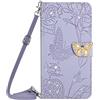 VQWQ Custodia per Xiaomi Redmi Note 8, Cover a Portafoglio in Pelle PU Glitter Slot per Schede Libro Supporto Cavalletto Flip Case Tracolla Regolabile Chiusura Magnetica per Maschio-[HT01]-Viola