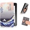 COCFOOKIW Custodia per 6 Pollici Kindle 11a Generazione (Versione 2022), Cover Protettiva Alla Moda con Cinturino da Polso e Automatica Veglia/Dormire (Modello C2V2L3)