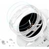 DEALELE [2 + 2 confezioni] Custodia e vetro temperato compatibile con Samsung Galaxy Watch 8 40 mm, glitter strass opaco PC custodia protettiva in vetro temperato, trasparente + bianco