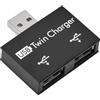 Ejoyous Hub USB, Hub Plug And Play a 2 Porte da Viaggio per Casa per Computer per Laptop (Nero)