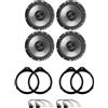 IPNOSIS Kit 4 Casse AXTON AE165 Anteriori e Posteriori per Audi A3 5 Porte dal 2004 al 2012, Audi A4 B6 e B6 AVANT dal 2001 al 2005, Audi A4 B7 e B7 AVANT dal 2004 al 2008 con 4 Supporti e 4 Connettori