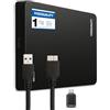 VisiQuality Hard disk esterno ad alta velocità da 1 TB, USB 3.0, compatibile con Windows e Mac, Plug & Play, compatibile con console di gioco, compatto, disponibile in 3 colori (nero)