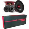 GK SOUND 1 KIT SET PER DS 18 PRO-X6.4BMPK altoparlanti sistema a 2 vie 16,5 cm 165 mm 6,5, 250 watt rms 500 watt max, 2 midrange e 2 tweeter, 4 ohm, per auto, a coppia