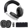 Voarmaks True Lambskin - Kit di cuscinetti auricolari in pura lana, compatibili con cuffie Audio Technica ATH M50X M50XBT M50RD M40X M30X M20X MSR7 SX1 (kit in pelle di agnello)