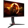 AOC Gaming 24G2SPU - Monitor FHD da 24 pollici, 165 Hz, 1 ms, FreeSync Premium (1920 x 1080, VGA, HDMI, DisplayPort, USB Hub) Nero/Rosso