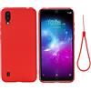 YKTO Ultra Sottile Custodia per ZTE Blade A5 2020 Cover Morbida Silicone Liquido Cover Braccialetto Custodia Protettiva Copertura Bumper Antiurto Antigraffio Funzione Custodia per ZTE Blade A5 2020,Rosso