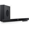 Teufel CINEBAR 11 for Dolby Atmos 2.1 Set, Soundbar Dolby Atmos con Subwoofer Wireless, Bluetooth, HDMI 3D ARC CEC, 4K Pass Through, Touch Panel, Espandibile, Nero