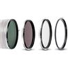 NiSi True Color VND 1-5 & 5-9 Stop + Mist Kit Swift 77mm, filtro ND-Vario True Color 1-5 Stops + ND 4 Stop per effetto 5-9 Stop + Black Mist 1/4, Sistema Swift con aggancio rapido a pressione