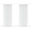 vidaXL Supporti Altoparlanti 2 pz Bianchi 30x30x40cm Legno Multistrato, stand per altoparlanti, supporto per altoparlanti da tavolo, supporto per altoparlanti surround