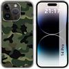 Tumundosmartphone Custodia in silicone compatibile con iPhone 14 Pro (6.1) disegno Camouflage disegni