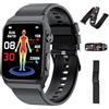 ABPWO Smartwatch ECG, 1,91'' Orologio Pressione Sanguigna con ECG Certificato, Cardiofrequenzimetro, SpO2, Sonno, IP68 Impermeabile Fitness Tracker, Smartwatch Sport per Uomo Donna