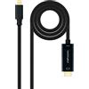 Nanocable 10.15.5133 - Cavo convertitore da USB-C a HDMI 1.4 4K@30HZ, 3 m, colore nero