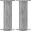 vidaXL Supporti Altoparlanti 2 pz Grigio 30x30x80 cm in Multistrato, stand per altoparlanti, supporto per altoparlanti da tavolo, supporto per altoparlanti surround