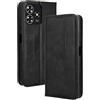 RonRun Cover ZTE Blade V50 Design, Custodia a Libro con Supporto Stand e Slot Porta Carte Case a Portafoglio Magnetica in Pelle PU Adatto per ZTE Blade V50 Design, nero