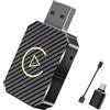 ALIASUN Adattatore Carplay Wireless, 2 in 1 Carplay Wireless Adapter, Mini Car Play per Auto Supporta iOS 10+, Compatibile con le Auto con CarPlay, USB C/A, Plug & Play
