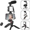Generico Mobilphone Smartphone Video Vlog Microfono, Luce LED, Supporto Telefono, Treppiede, Tiktok, Youtube, Vlogging, Live Streaming,iphone android