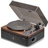 STACK STONE x Jamo Giradischi Vinile Vintage Bluetooth, Giradischi con Altoparlanti, Sistema Antivibrazione, Cartuccia Magnetica AT3600L, Hi-Fi, 33/45 RPM
