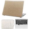 HLAAJJX Custodia Rigida per Macbook Air M4 M3 M2 13 pollici 2025 2024 2023 2022 A2681 A3113 A3240,Case Hardshell Protettiva in Pelle & Borse & Copritastiera per Macbook Air 13.6- Gold