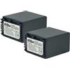 vhbw 2x batteria compatibile con Sony Handycam FDR-AX53E, FDR-AX53, FDR-AX700 videocamera camcorder (2200mAh, 7,2V, Li-Ion) con infochip