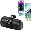 Bpoeee 10000mAh Mini Portable Charger Power Bank for Phone, Portable Charger Power Bank for iphone (Black,for Type-C)