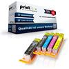 Print-Klex 5 X cartucce di inchiostro compatibili per Canon Pixma TS 5000 Series TS 5050 TS 5050 Series TS 5051 TS 5052 TS 5053 TS 5055 PGI 570 CLI 571 pigmento Black Black Ciano/Magenta/Giallo - Eco Pro Serie