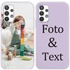 Yoedge Cover Personalizzata Custodia per Samsung Galaxy A32 (5G) 6,5 Personalizzato con Foto Testi Disegni Personalizza Custodia Immagine, Antiurto Viola Personalizzabili Case per Samsung A32
