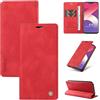 Ttianfa Compatible con Samsung Galaxy A5 2016 Cover TPU Pelle Portafoglio Custodia con Slot per Schede Antiurto Funzione di Supporto-Rosso