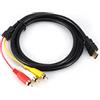 LetCart Cavo HDMI Maschio a 3 RCA Cavo Audio Video Adattatore AV Codice Estensione RCA Adattatore HDMI per PC, Laptop, TV, STB, VHS, Videocamera VCR, Dvd, Lungo 1,5 M/5 Piedi