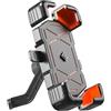 NLNGNZBZTP Per Piaggio Per Beverly 400 2008-2023 Impermeabile Moto Supporto Del Telefono Anti Vibrazione Moto Supporto Del Telefono Mobile Accessori Supporto piastra navigazione(Orange,Rearviewmirrorstyle)