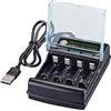 MISUVRSE batteria alcalina 1.5V che carica scatola con 4 slot e caratteristiche di carico indipendente
