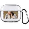 QIHENGPLUS Cover personalizzata a 2 lati Compatibile con Apple AirPods 4, copertina morbida personalizzata con la tua immagine e testo (Chiaro)