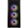 Itek VERTIBRA H210 - Case PC Gaming Middle Tower, Ventole ARGB 4x12cm predisposto fino a 6 ventole, 2xUSB3, frontale traforato e Pannello laterale in vetro temprato, Nero