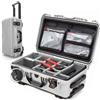 NANUK 935 Pro Photo Kit - Valigia rigida impermeabile per fotocamera, con divisori imbottiti e ruote, 56 x 36 x 23 cm - Antipolvere e resistente agli urti, bagaglio a mano (Argento)