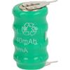 vhbw NiMH Batteria a bottone di ricambio 2 pin tipo V40H 40mAh 4,8V compatibile con batterie compatibile con modellismo, luci solari ecc.