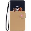 Butnyeoe Cover per iPhone SE 2022/SE 2020 Libro,iPhone 8/7 Cani Custodia,PU Pelle Protettiva Portafoglio Flip Case con Slot per Schede e Magnetica Supporto,Blu Scuro+Giallo