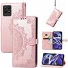 Fertuo Cover per Realme 8i, Custodia Portafoglio a Libro in Pelle Flip Cover con Porta Carte, Chiusura Magnetica [Disegni di Mandala] Case Antiurto per Realme 8i, Oro Rosa
