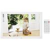 VBESTLIFE 12 pollici 1280 * 800HD Photo Frame digitale orologio giocatore di sveglia con telecomando per compleanno, matrimonio, spina europea(Bianco)