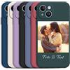 Sunrive Personalizzate Cover compatibile con iPhone 14 15 16 16E 13 12 Pro Max 11 Mini Xr Xs X 8 7 Plus SE con MagSafe, personalizzabile con Foto Testi Frase Logo Disegni e Grafiche,morbido TPU molle