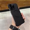 ZMNVIOSH Metallic Paint Frameless Magnetic Phone Case, Matte Pc Ultra Thin Full Coverage Magnetic Borderless Phone Case with HD Lens Film for iPhone 15 14 13 PRO Max (14promax,Black)
