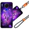 JEZSTHAI Cover Compatibile con Blackview A80s Custodia in Silicone TPU Morbido con Cordino/Laccio Tracolla Cellulare,Antiurto AntiGraffio Protettiva Bumper Case con Disegno Motivi,Cover*A01