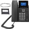 Vvikizy Telefono IP Aziendale VOIP Telefono Office da 2,4 Pollici Display a Colori Gigabit Ethernet SIP 2.0 Linee con Dente Blu 5.0 Cancellazione del Rumore per Startup per