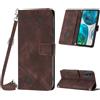Mo-Beauty Custodia per Motorola Moto G52/G82, PU Pelle Portafoglio Flip Custodia a tracolla [Supporto] [Scomparto per carte] [Chiusura Magnetica] Cover per Moto G52 - Marrone